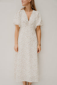 Illana Small Rose Flower Dress Light Yellow
