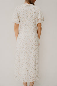 Illana Small Rose Flower Dress Light Yellow