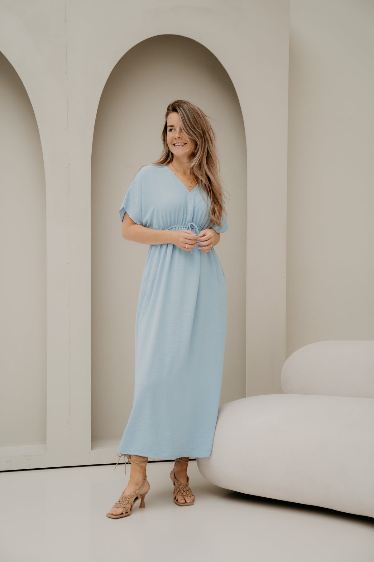 Tala Midi Dress Light Blue