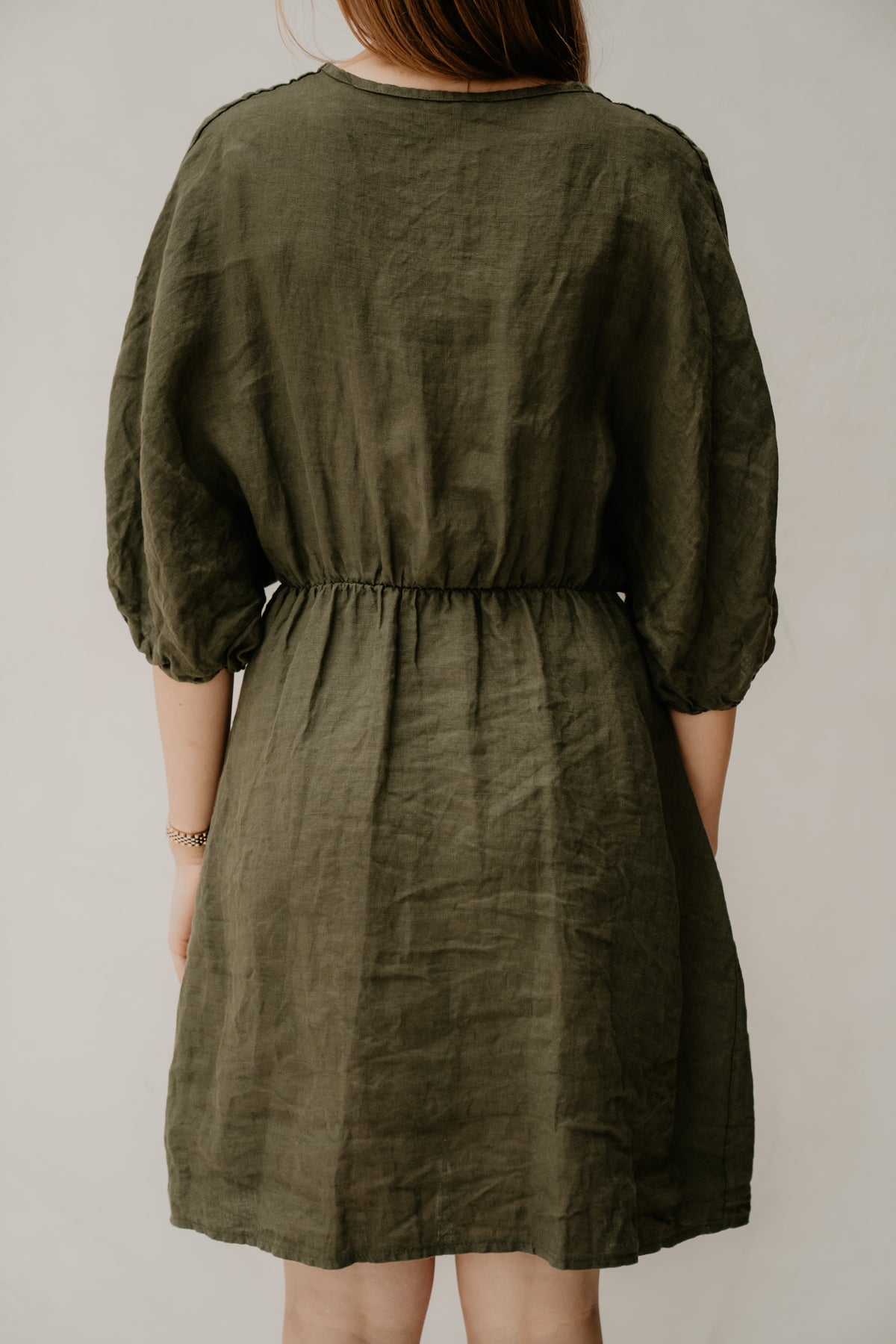 Tilly jurk v-hals groen