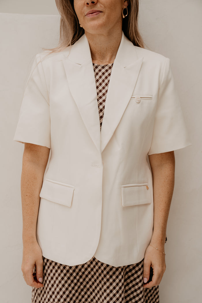 Wies blazer wit