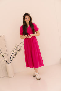 Odoumilo jurk framboise