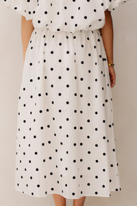 Mandy Polkadot Skirt White/Black