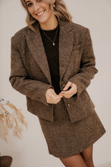 Fiona herringbone jacket coffee
