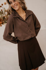 Eefje check blouse brown