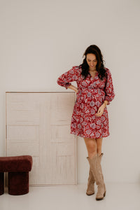 Silke bedrucktes Kleid Multi