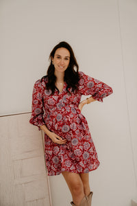 Silke bedrucktes Kleid Multi