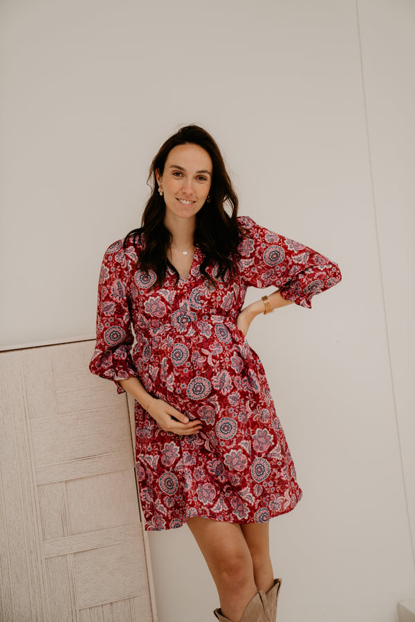 Silke bedrucktes Kleid Multi