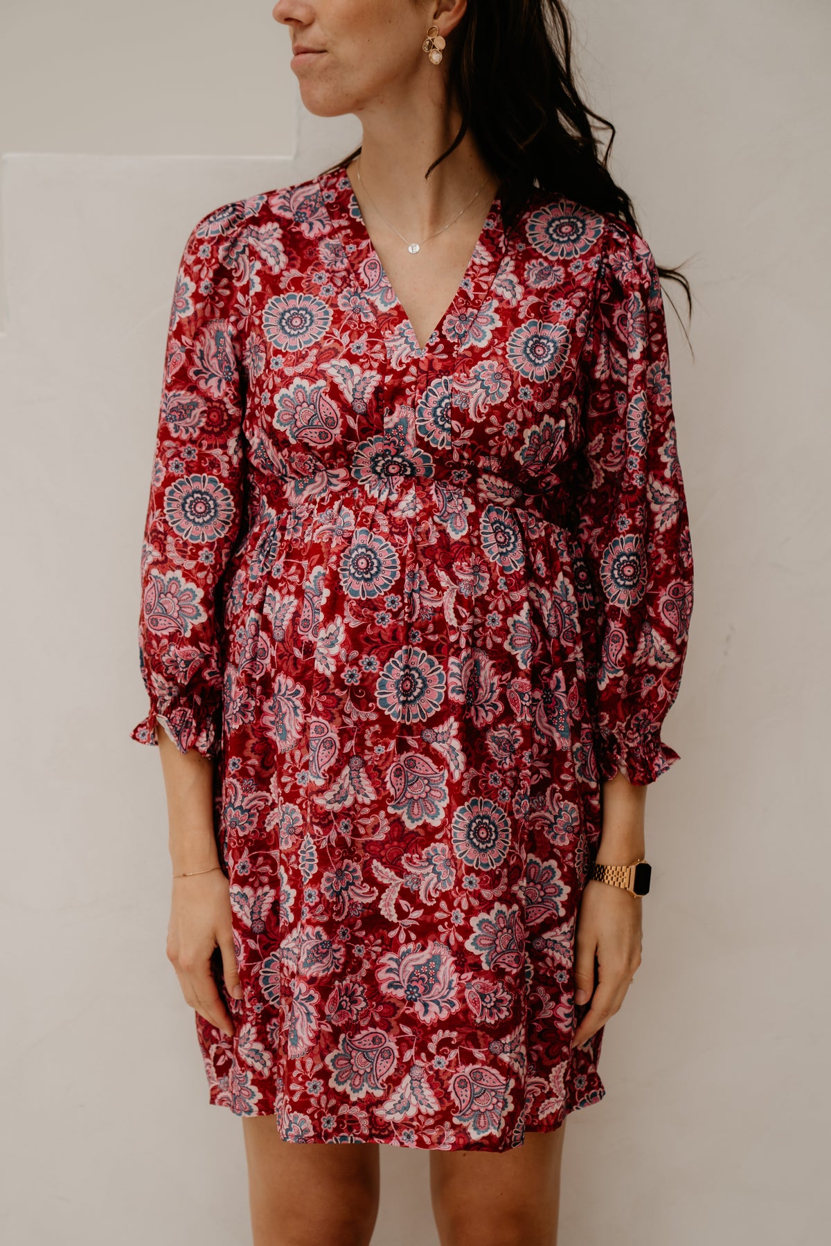 Silke bedrucktes Kleid Multi