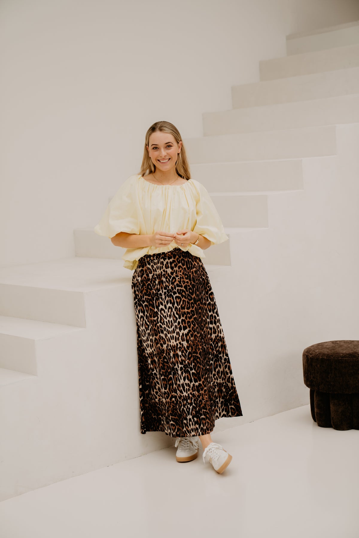 Suzanne Rock mit Leo-Print lang