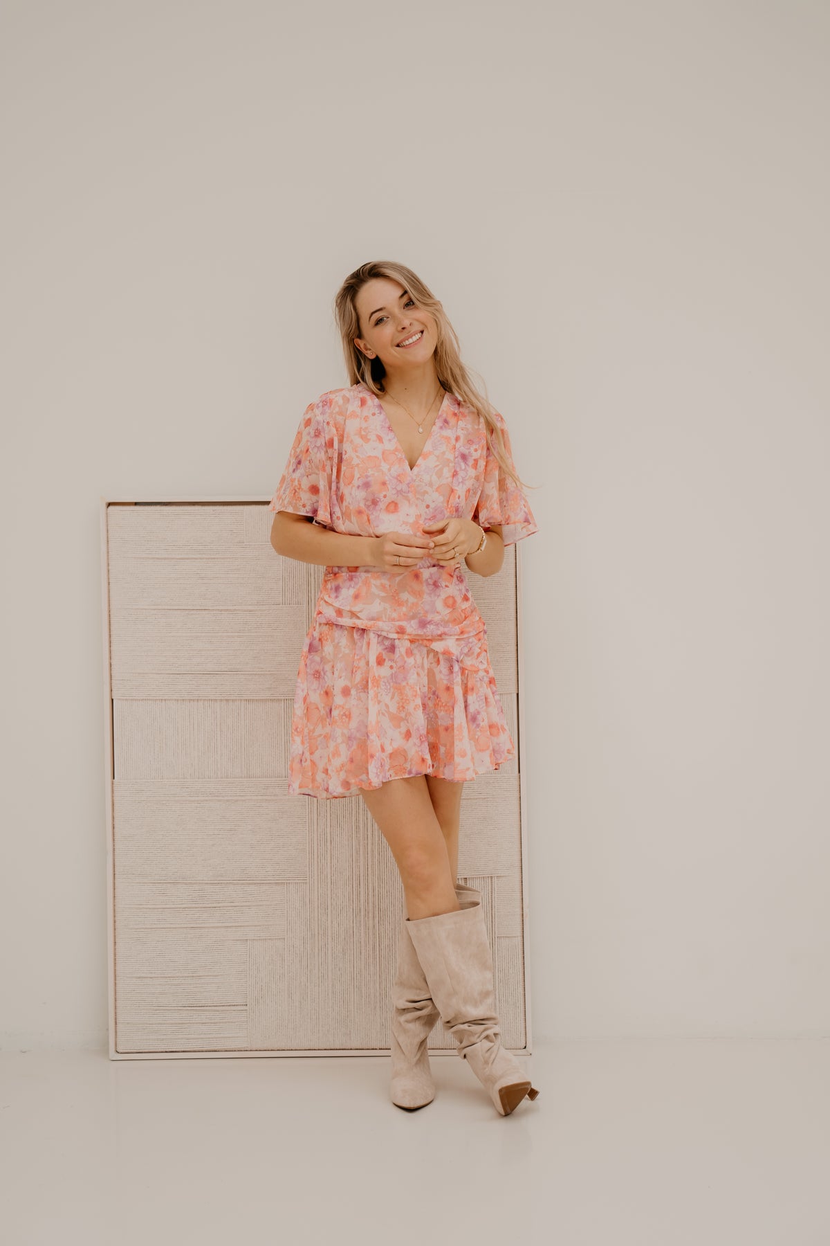 Roosje dress orange purple