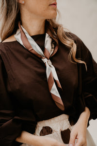 Siya sjaal print darkbrown