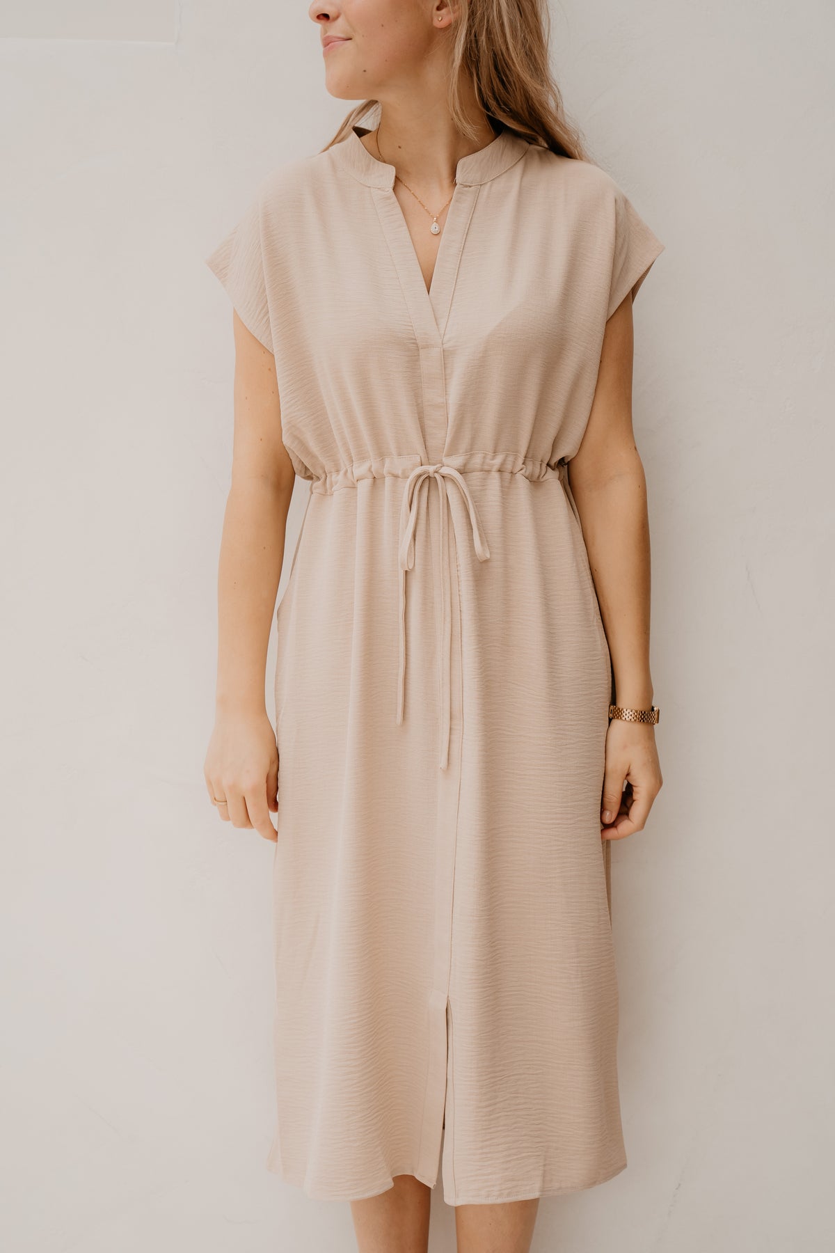 Sterne Kleid beige
