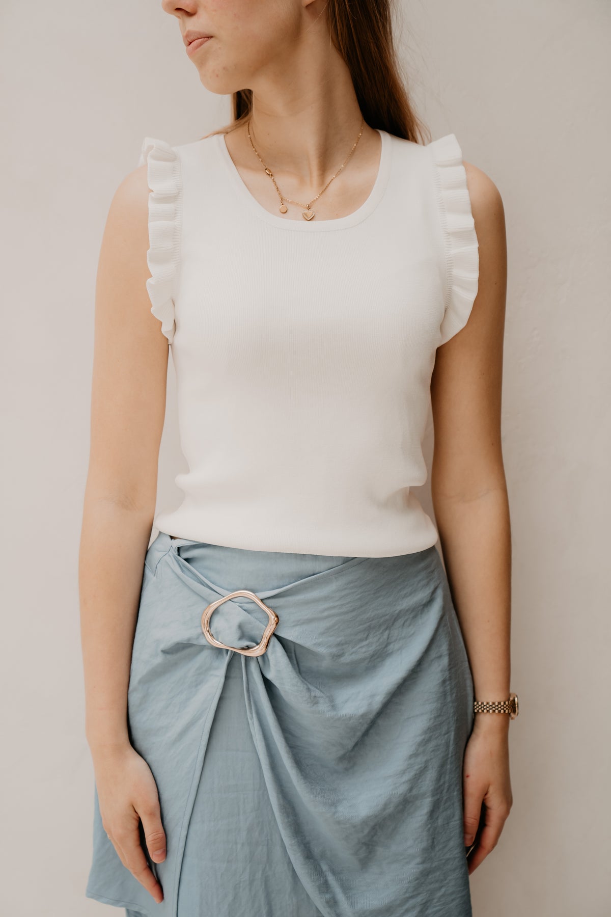 Serena ruffle top wit