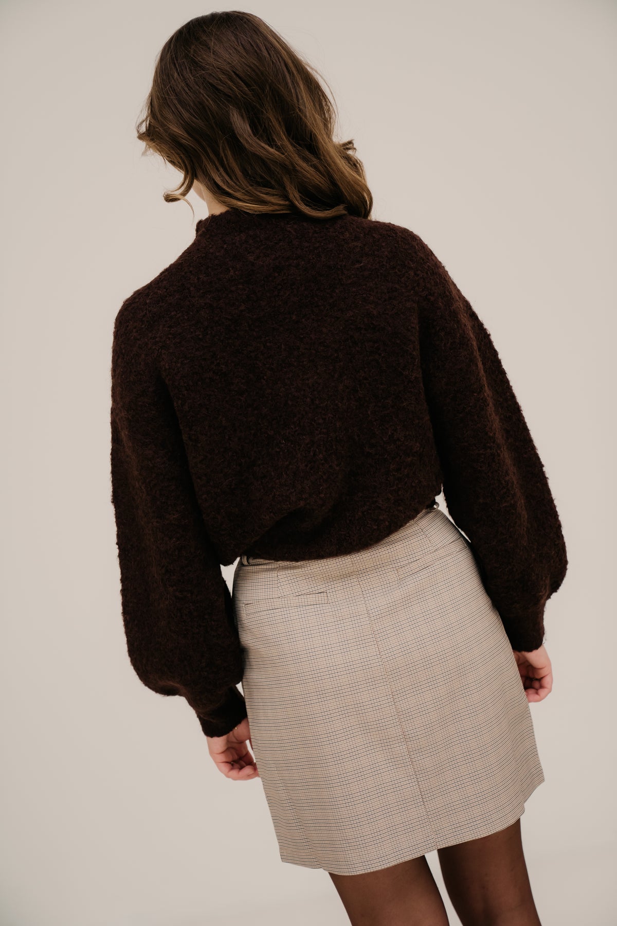Brielle knitted sweater Dark Brown