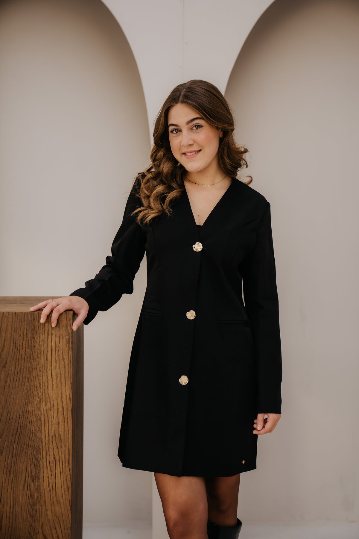 Carin blazer dress black