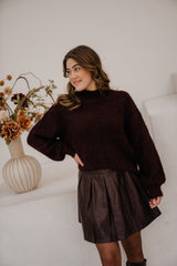 Brielle knitted sweater Plum