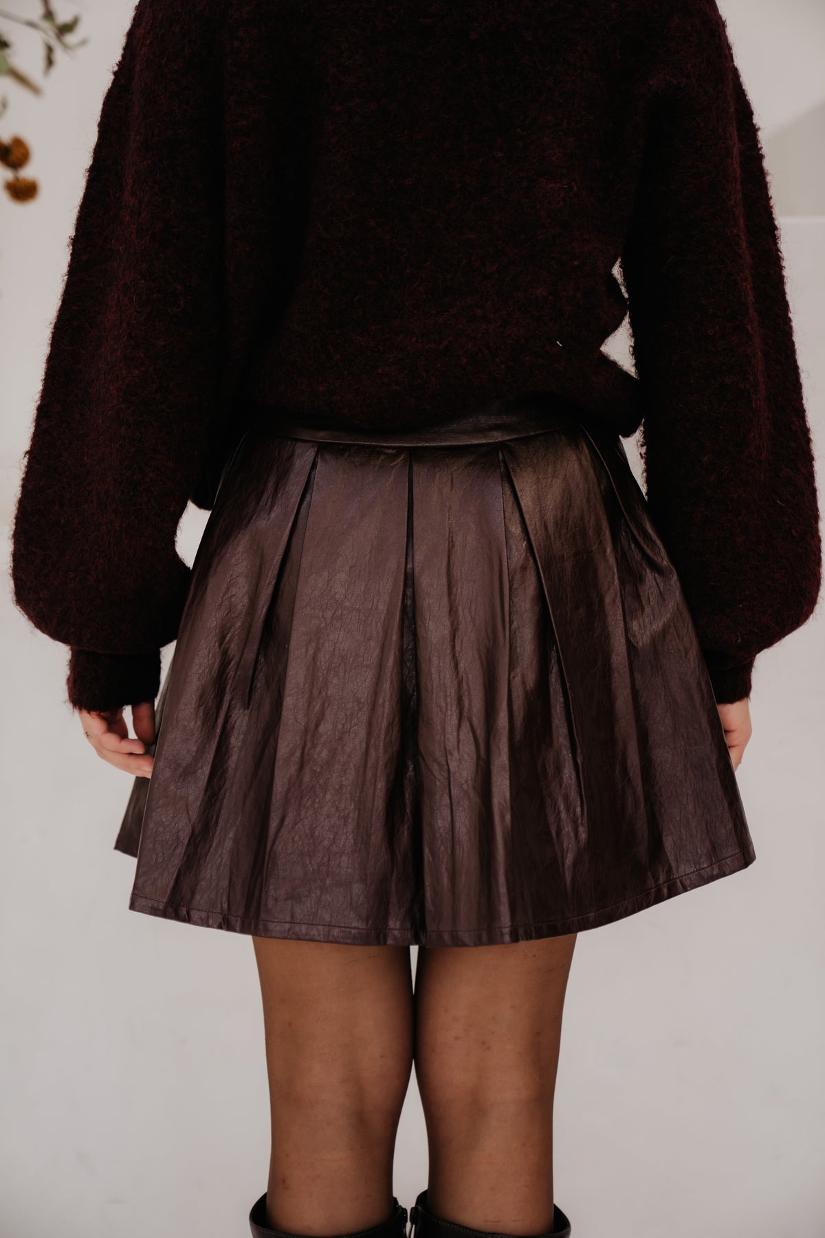 Janine skirt red brown