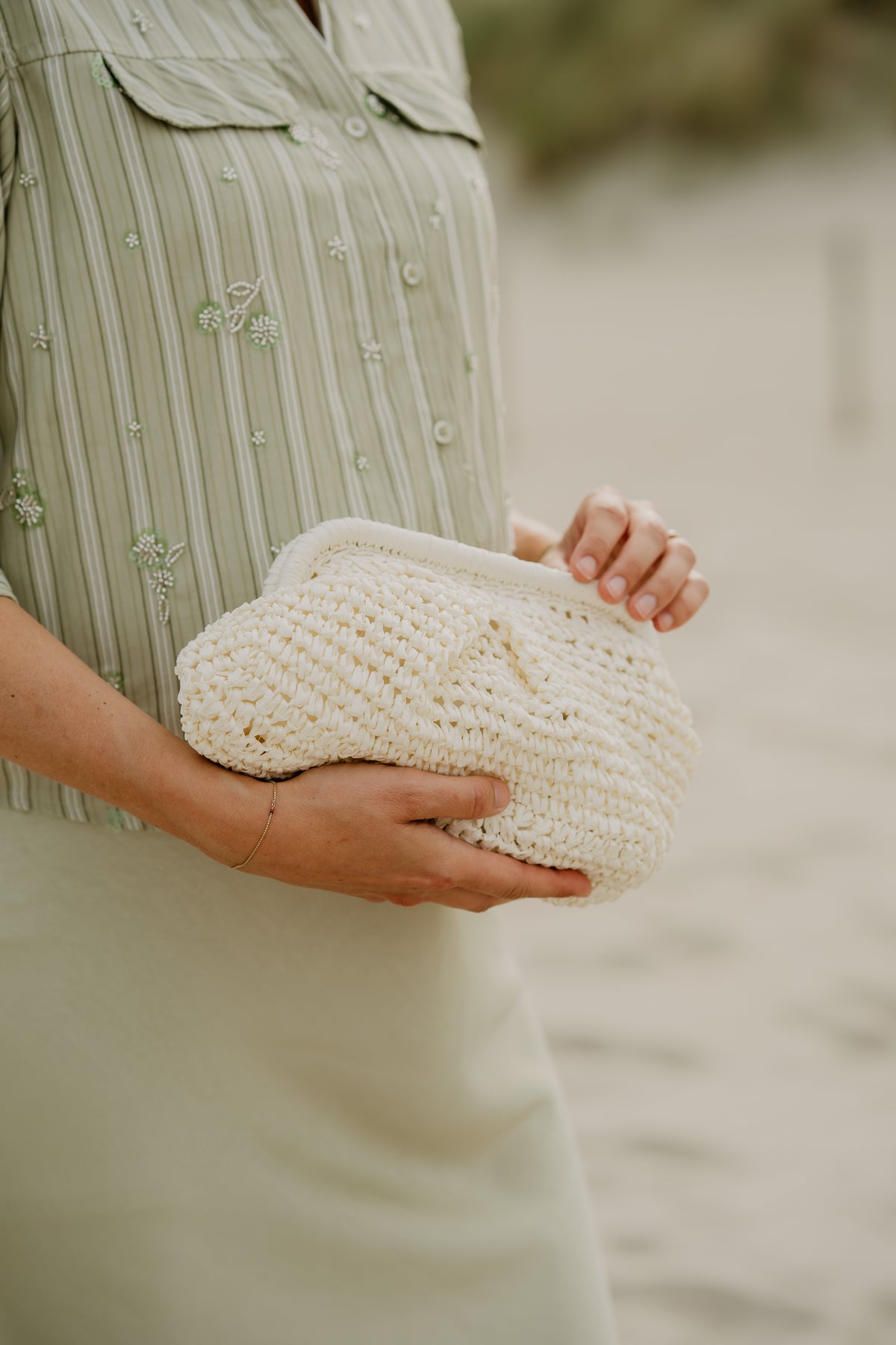 Wiepke blouse met opdruk groen