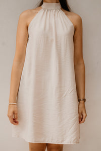 Wieke halter dress sand