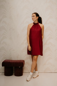 Wieke halter dress bordeaux