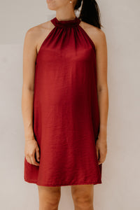 Wieke halter dress bordeaux