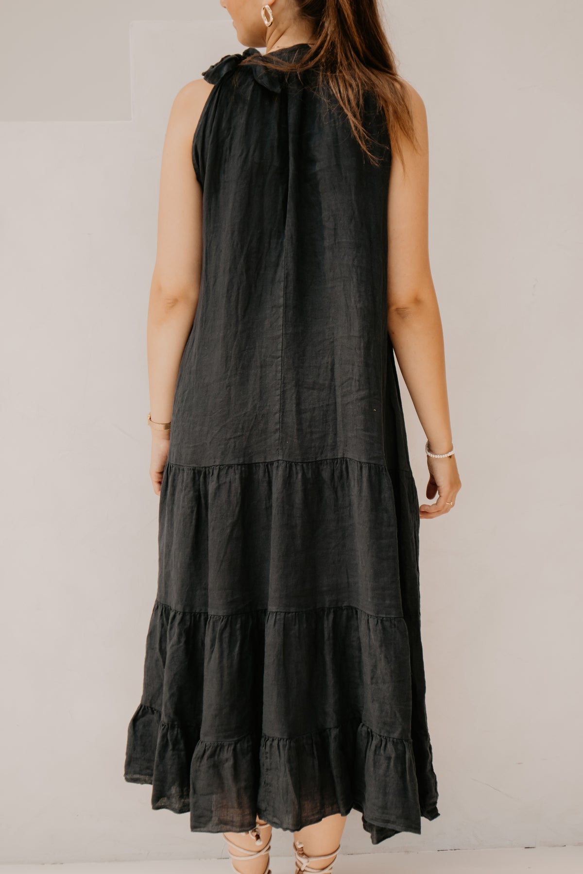 Yenna strik jurk donkerblauw
