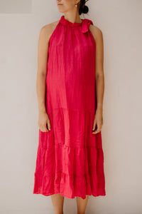 Yenna strik jurk roze