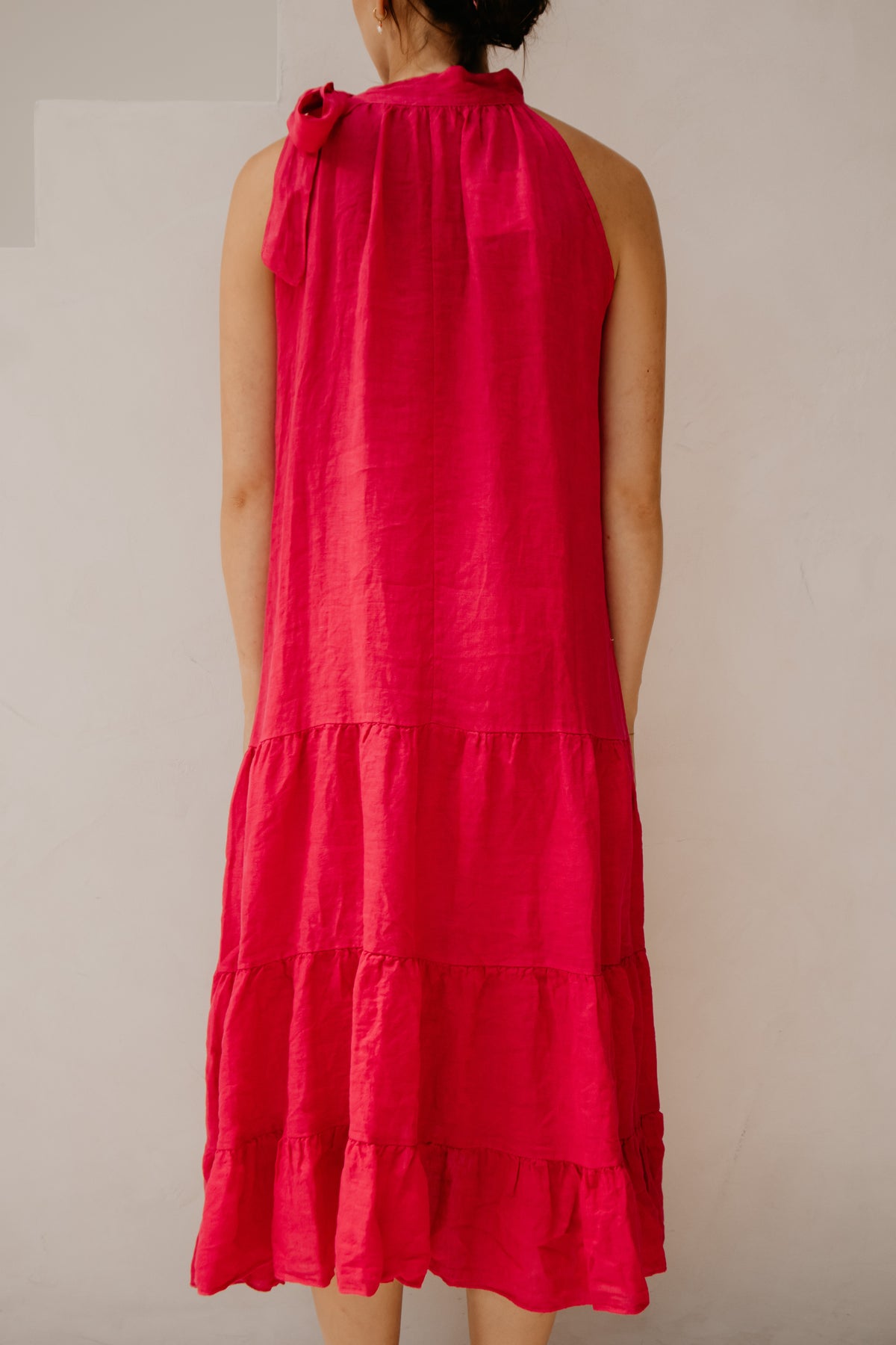 Yenna strik jurk roze