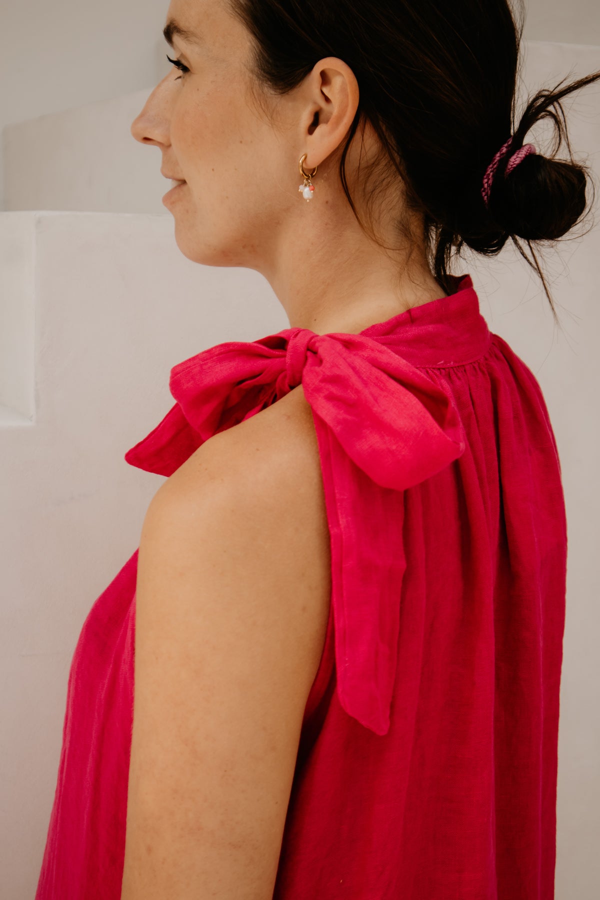 Yenna strik jurk roze