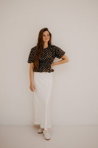 Wieke blouse stip bruin