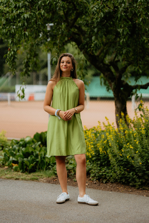 Wieke halter dress lime