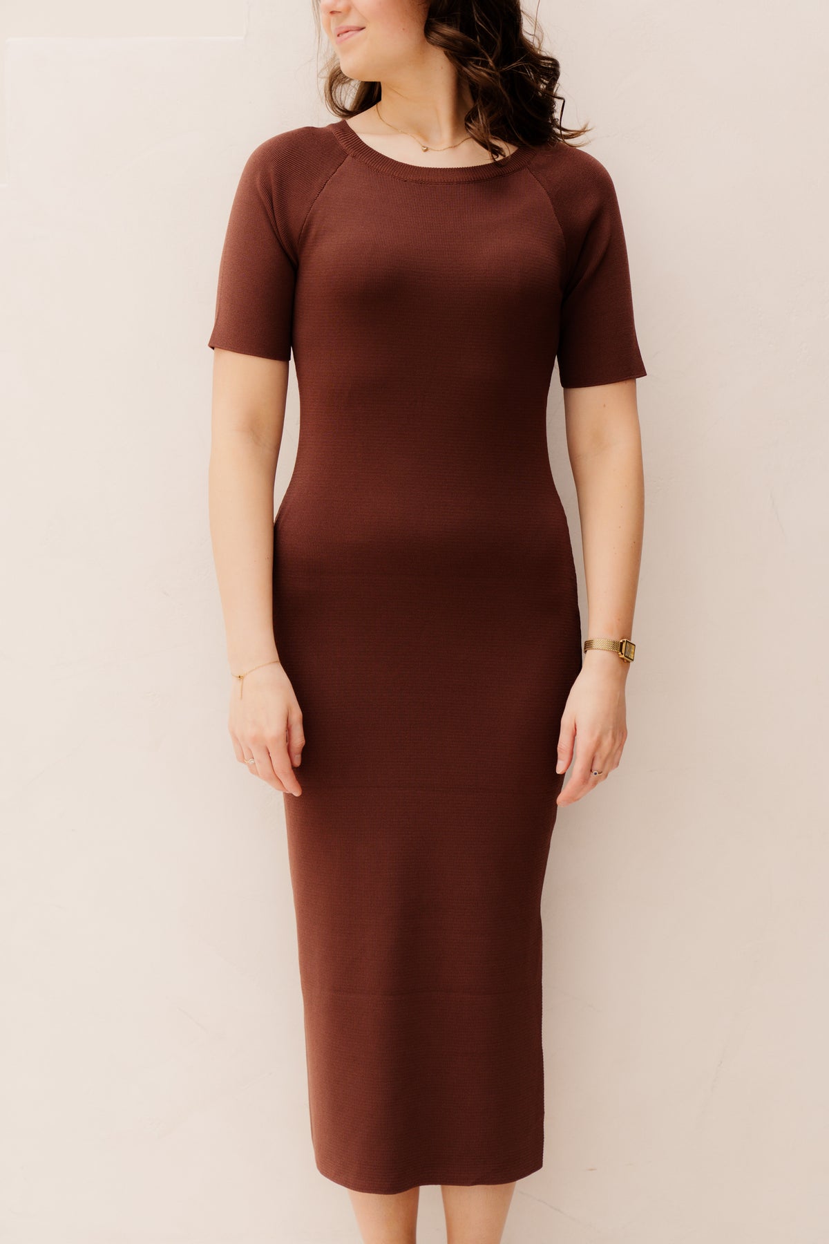 Lena bodycon dress brown