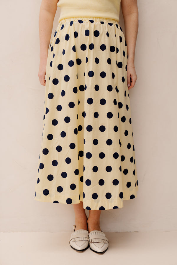 Kensi Dots Skirt Blue Yellow