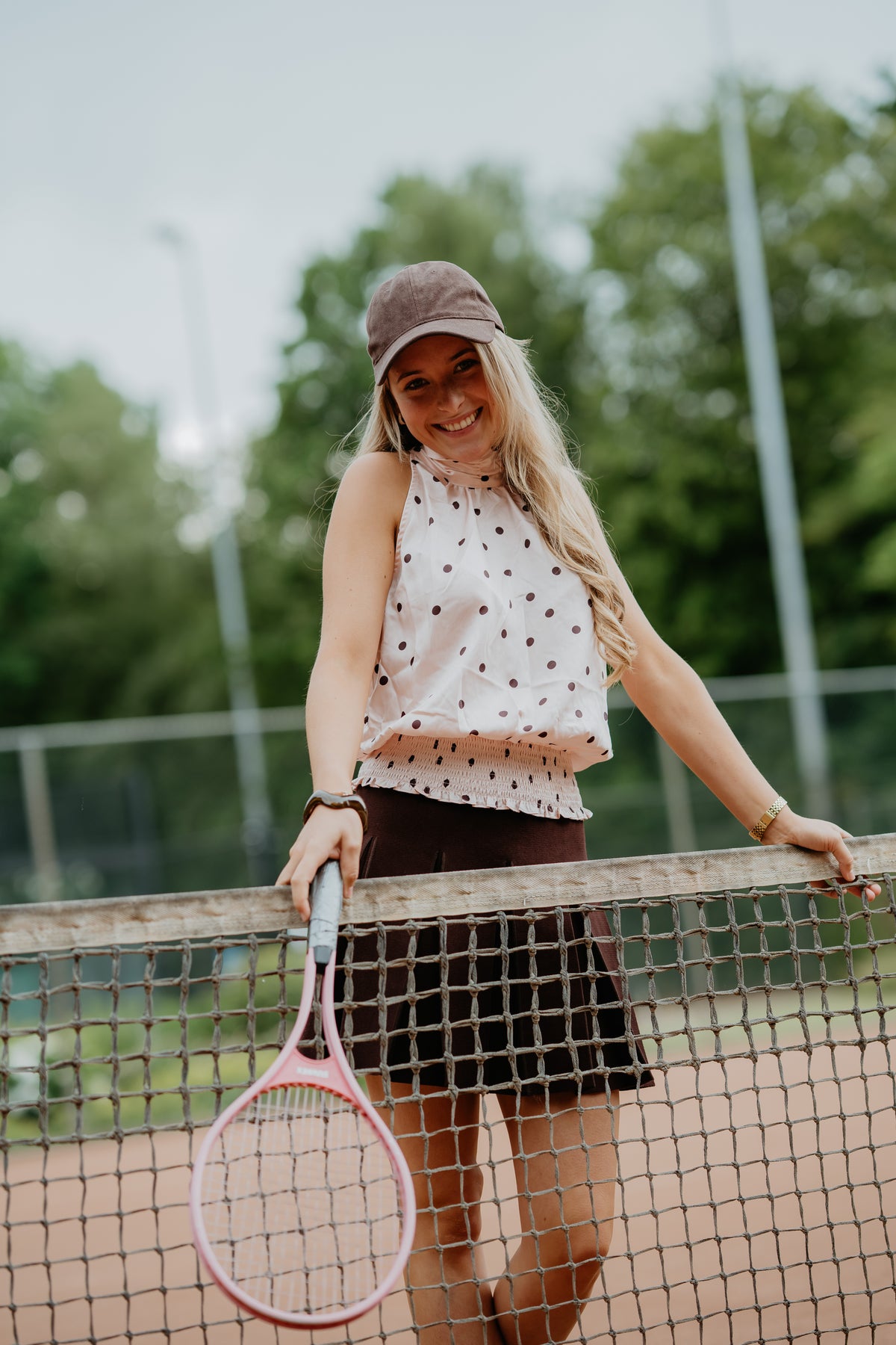 Jos Big Dot Top Light Pink