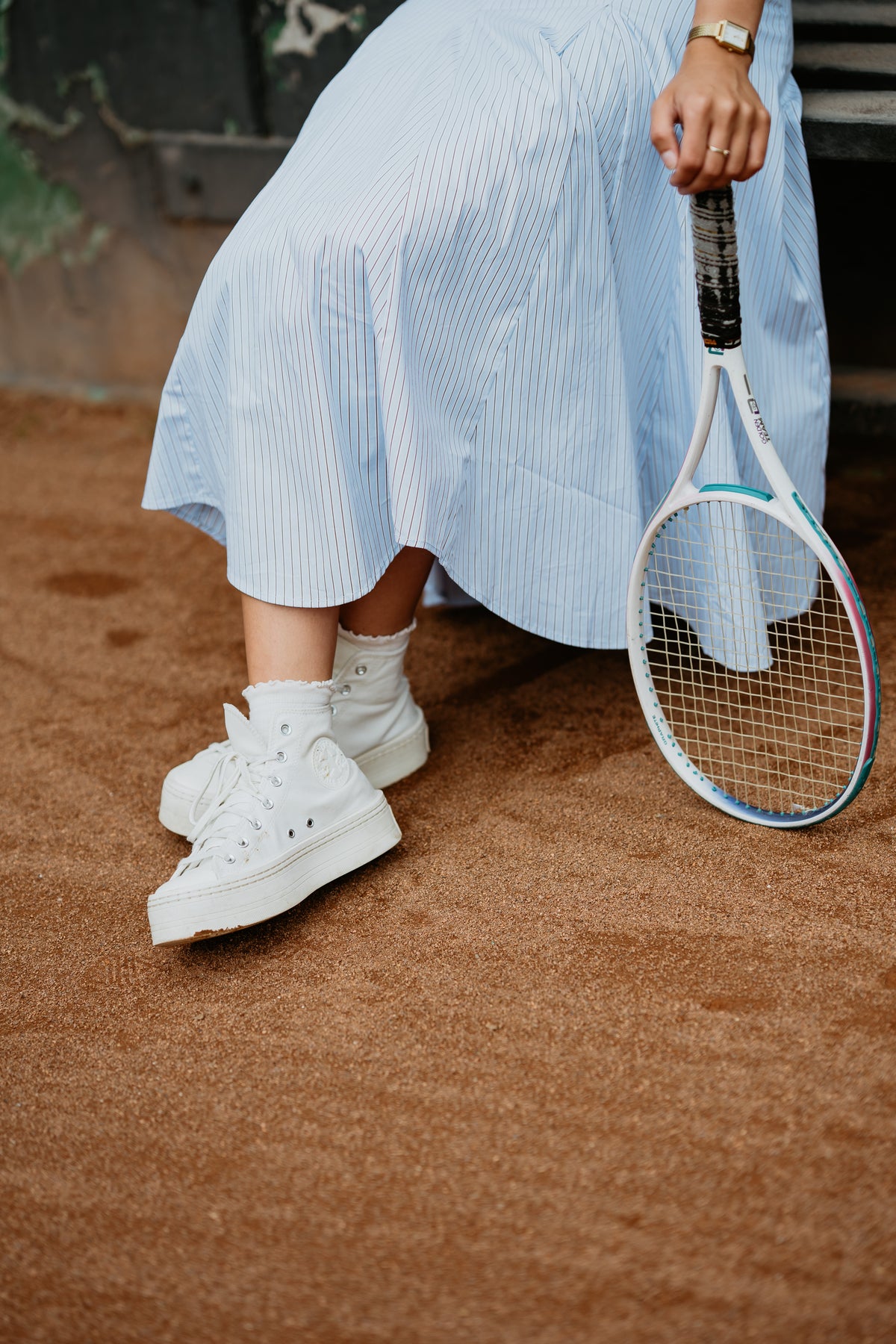 Isabet Stripe Skirt Blue Stripe