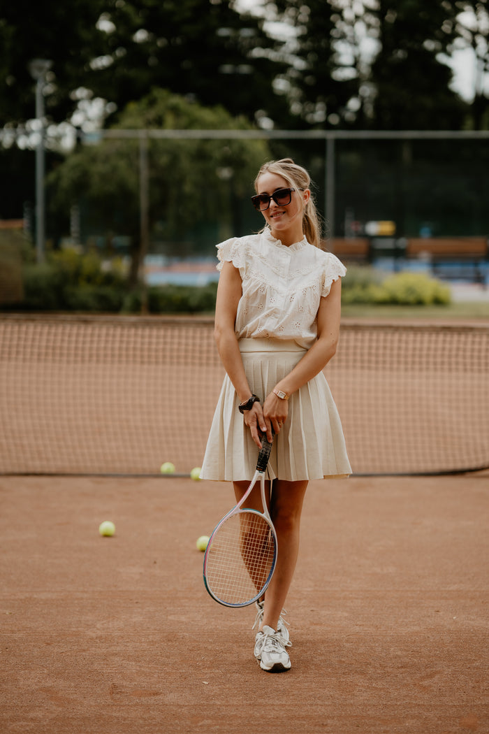 Anje flared skirt beige