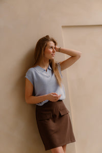 Karin top light blue