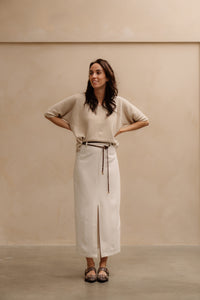 Sandra top off white