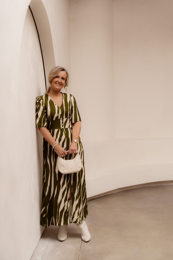 Marielle print dress green