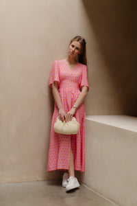 Marielle print dress pink