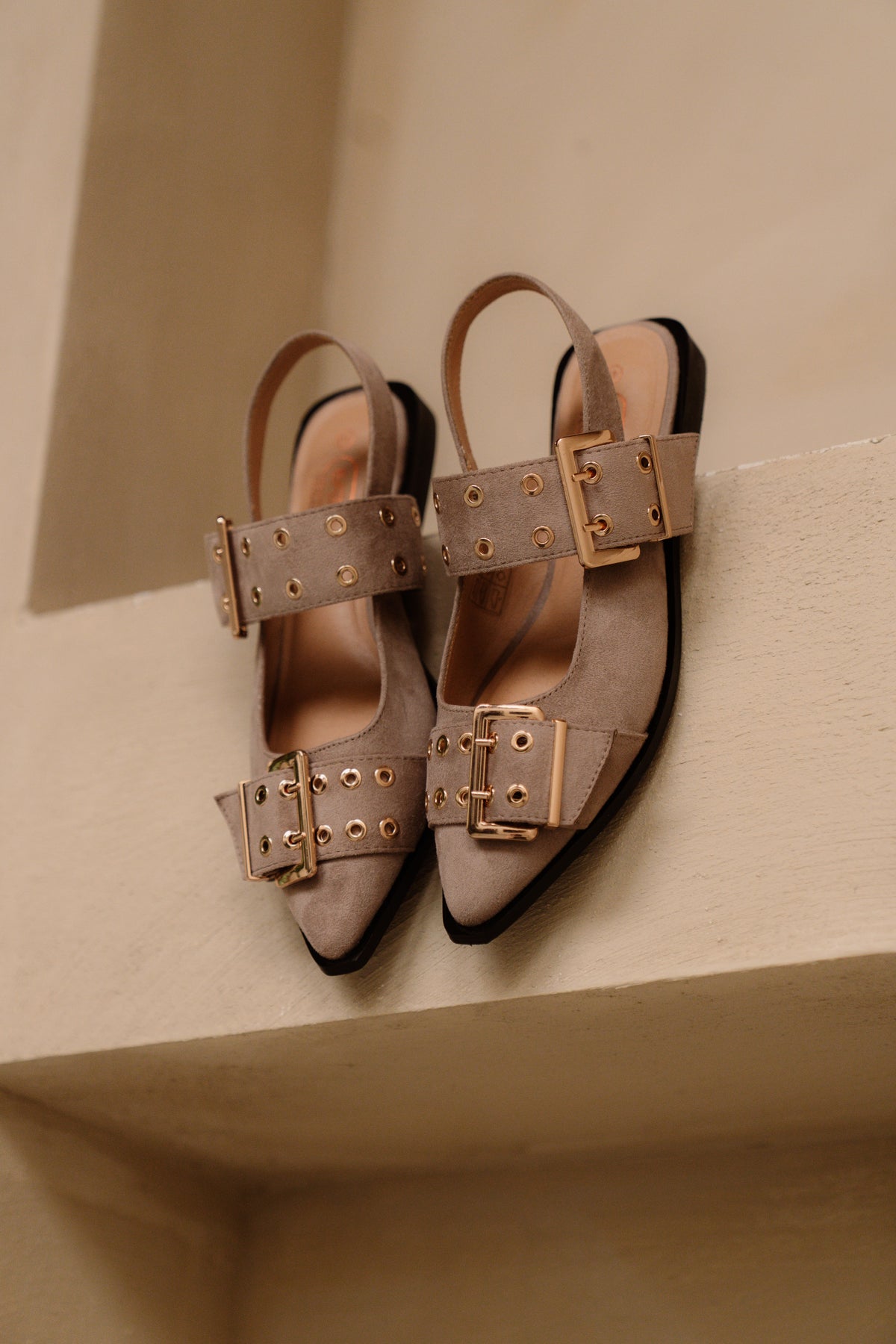 Birmingham Slingback mit Schnalle schwarz