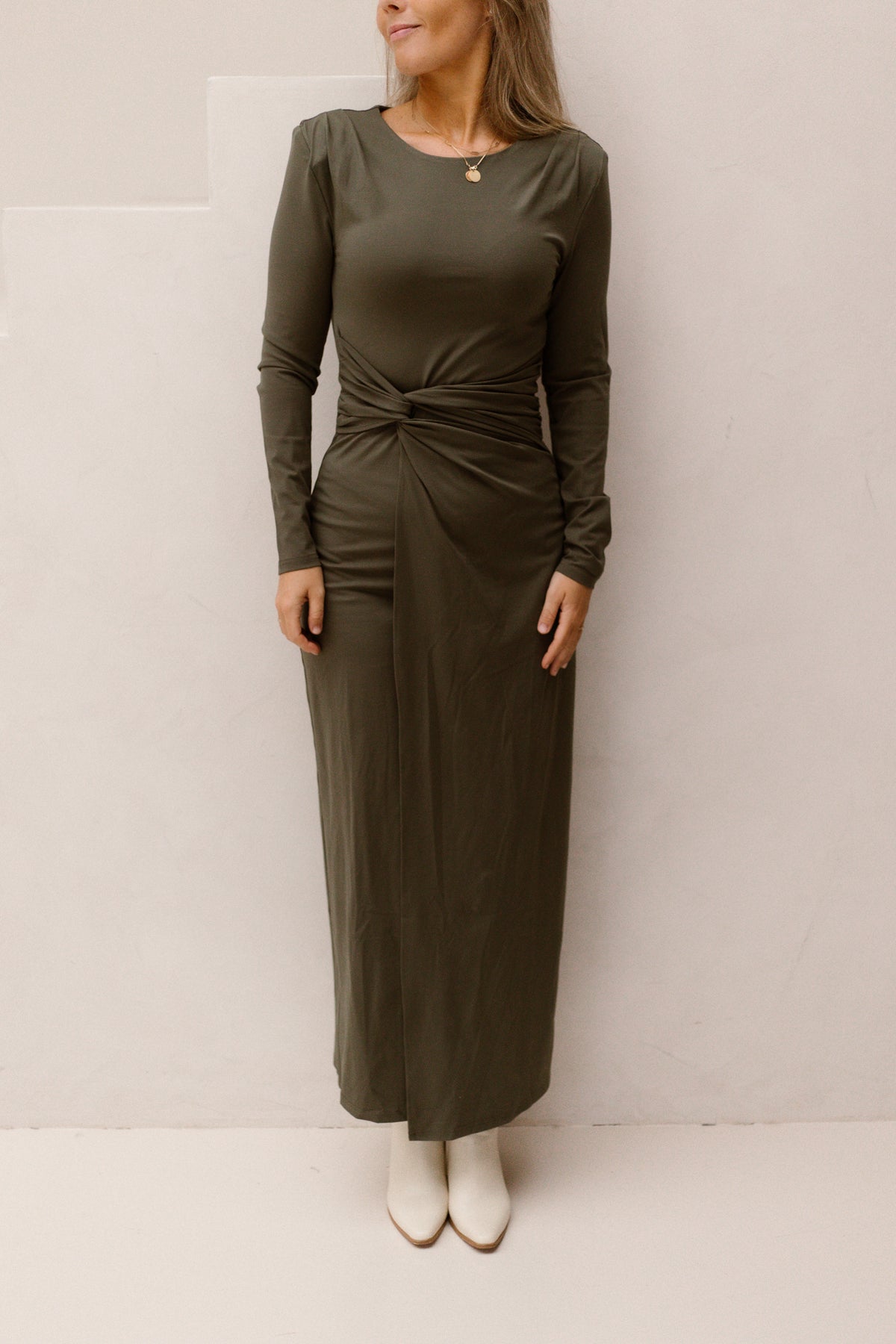 Donne Dress Long Dark Seagrass
