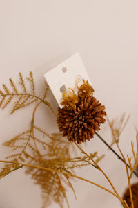 Oorbellen Mariella small flower khaki