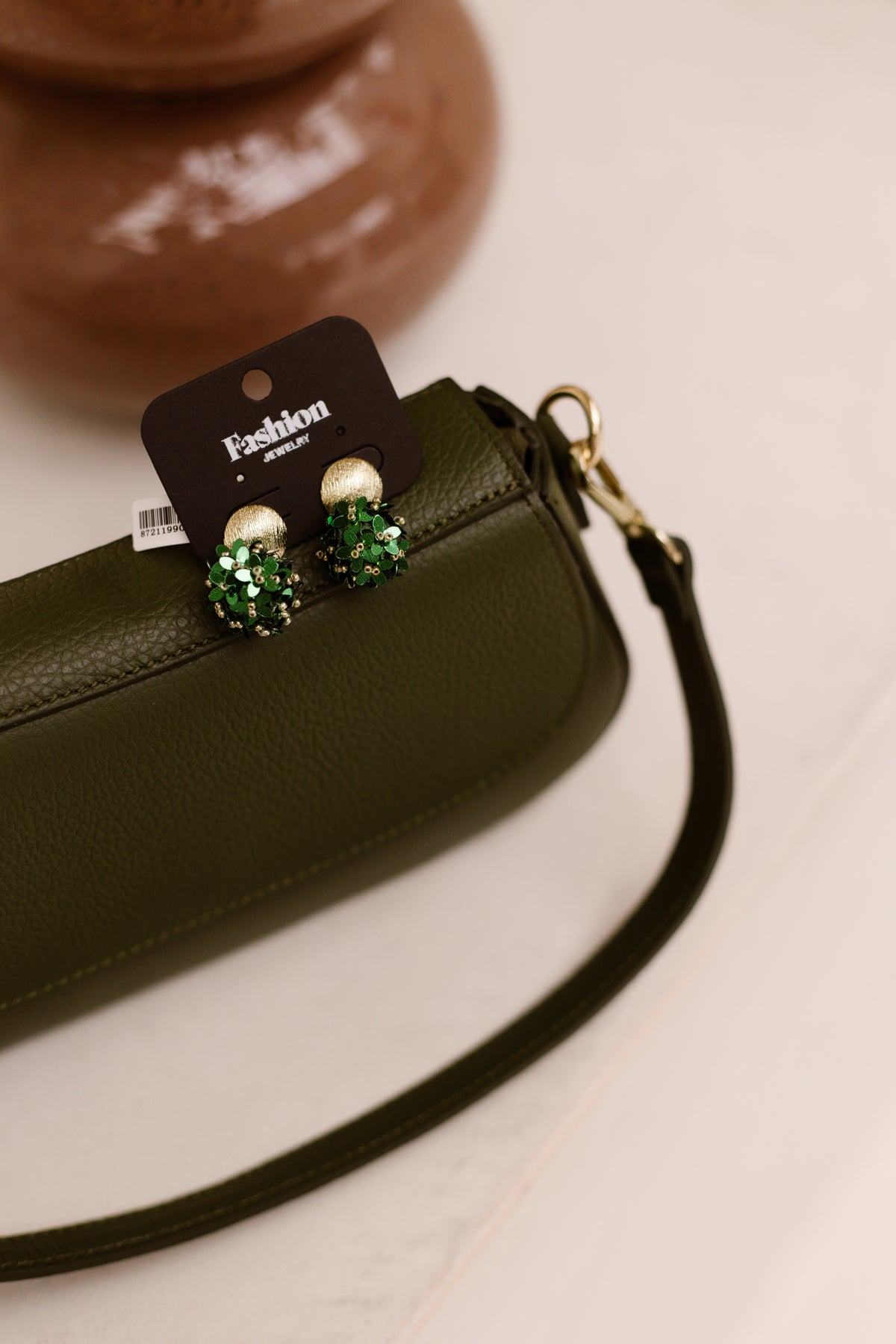 Oorbellen flower green