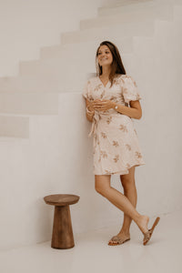 Xara Dress Flower Beige
