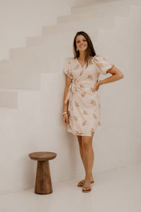 Xara Dress Flower Beige