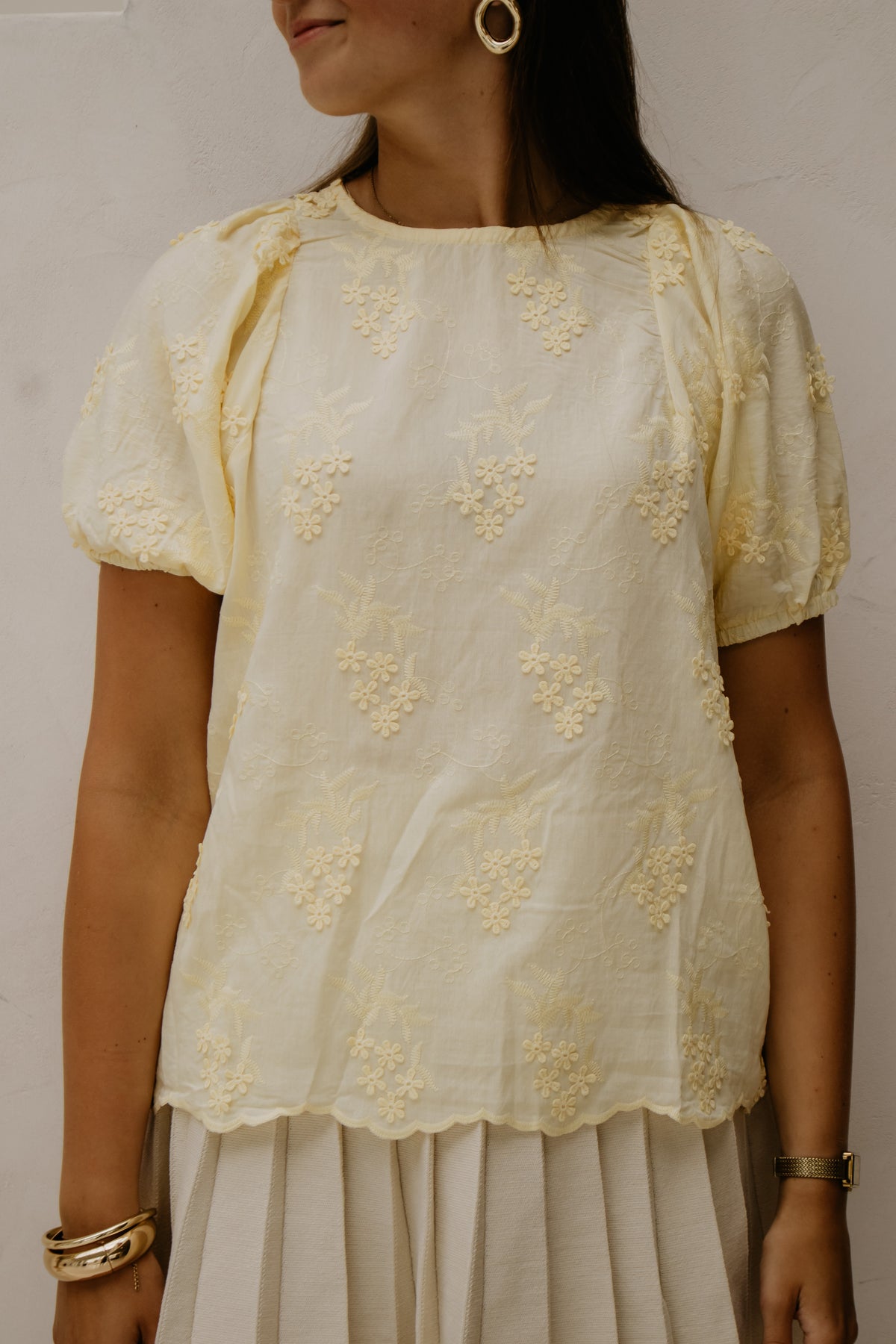 Yindi Top Flower Yellow
