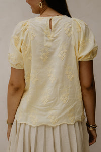 Yindi Top Flower Yellow