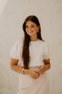 Yindi Top Flower White